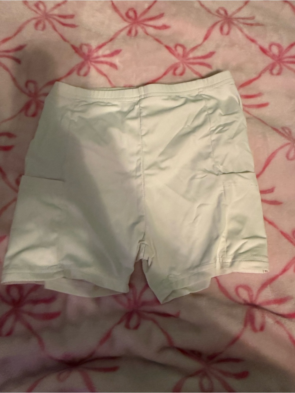 SHEIN White Active Bike Shorts with Side Pockets